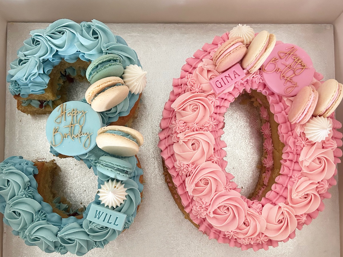 Numbered birthday cake by Blossom Bakery, Chelmsford