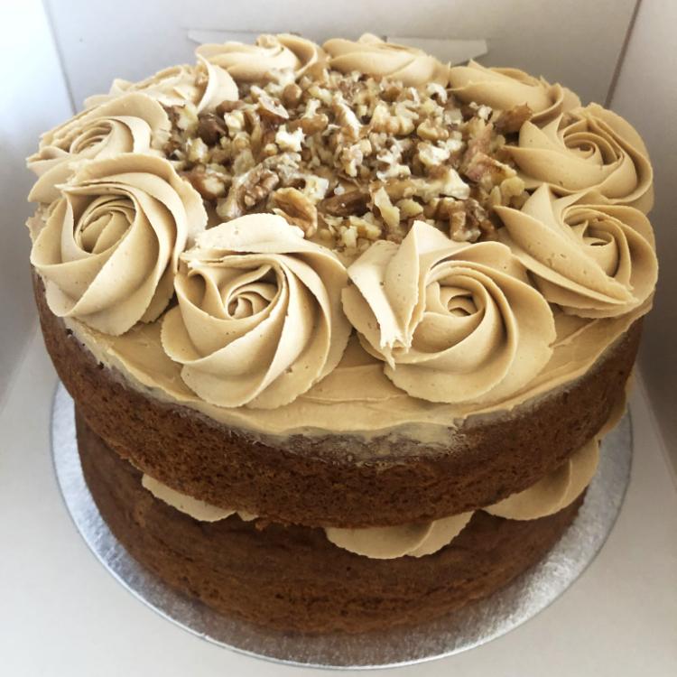 Coffee & Walnut cake by Blossom Bakery, Chelmsford