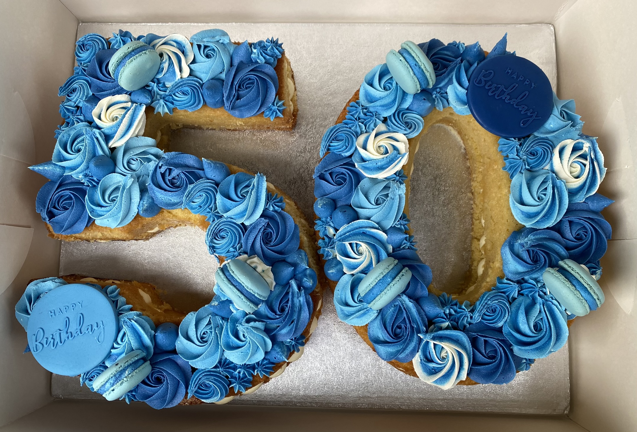 Numbered birthday cake by Blossom Bakery, Chelmsford