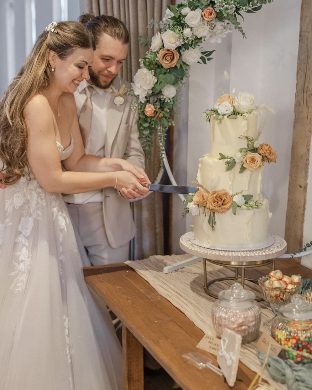 Wedding cake by Blossom Bakery, Chelmsford