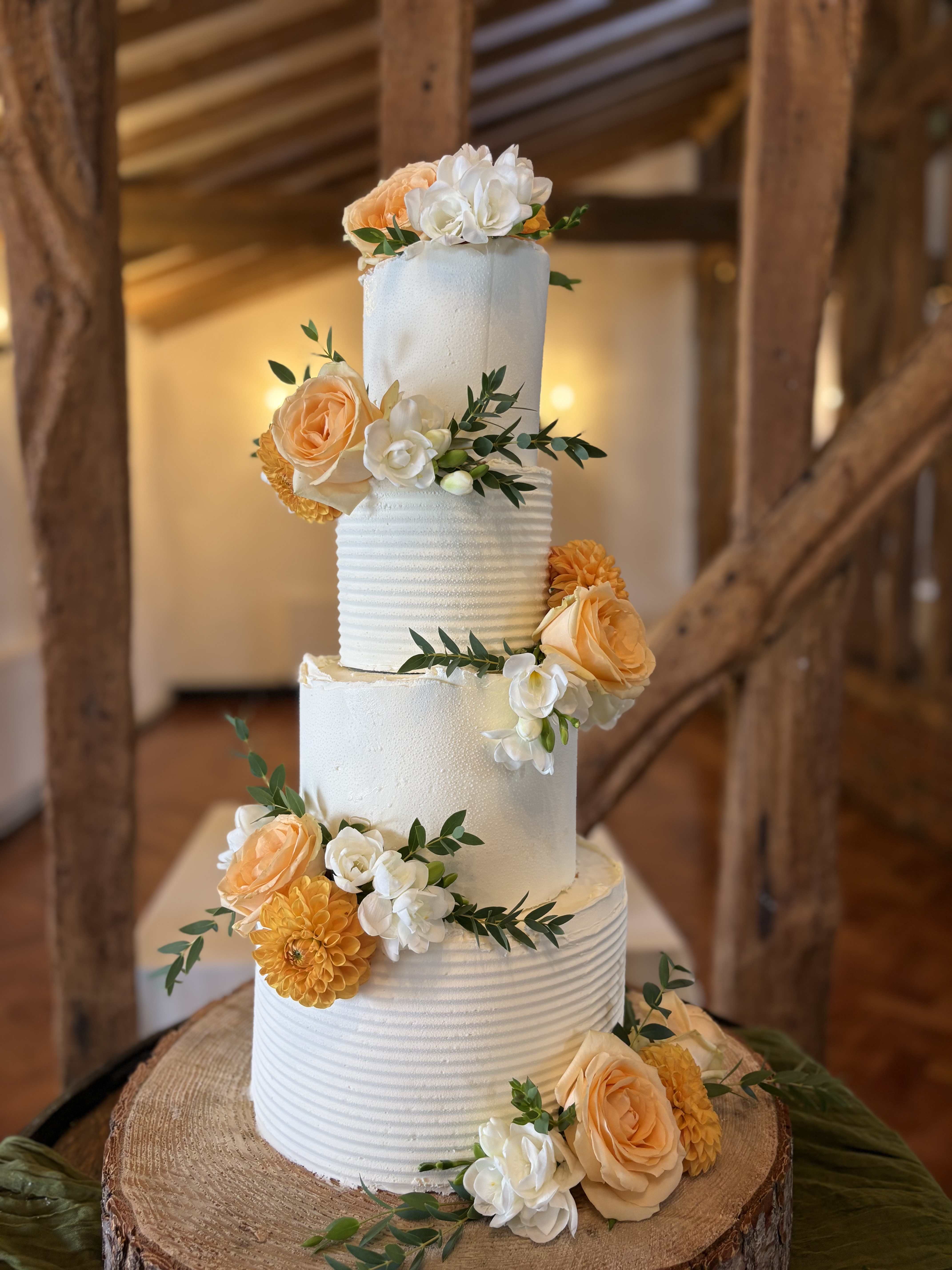 Wedding cake by Blossom Bakery, Chelmsford